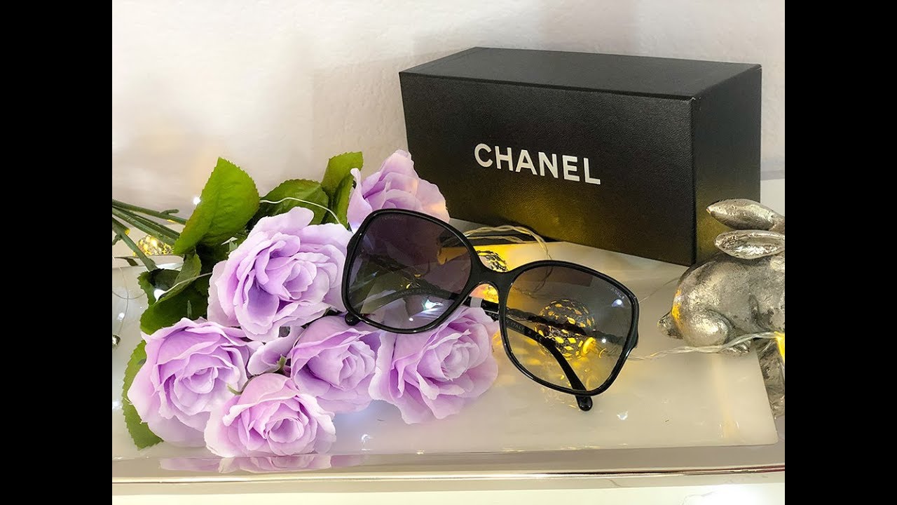 Unboxing Chanel Aviator Sunglasses in metal grey 2017 