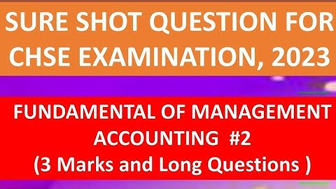 Important Questions CHSE Examination,  2023 | FMA 2 MARKS AND LONG QUESTIONS #ImpQuestionsCHSE,2023