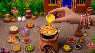 Miniature Egg Fried Rice | Shrimp Fried Rice Recipe | Tiny Foodkey | Egg Recipe