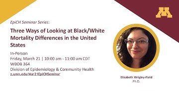 Three Ways of Looking at Black:White Mortality Differences in the United States