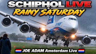 🔴 LIVE: CROSSWIND & RAINY LANDINGS at Schiphol | Sep 19, 2026