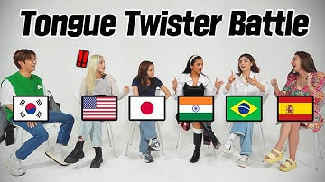 People Try Hardest Tongue Twister Around The World (India, Spain, Brazil, The US, Japan, Ghost9)