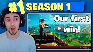 REACTING TO MY FIRST EVER GAME ON FORTNITE!!! (SEASON 1!)