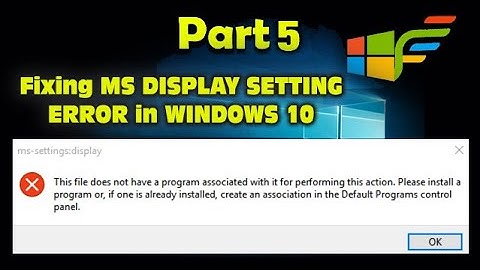 Fix windows 10 ms-settings:display error personalize settings not opening | Without New user account