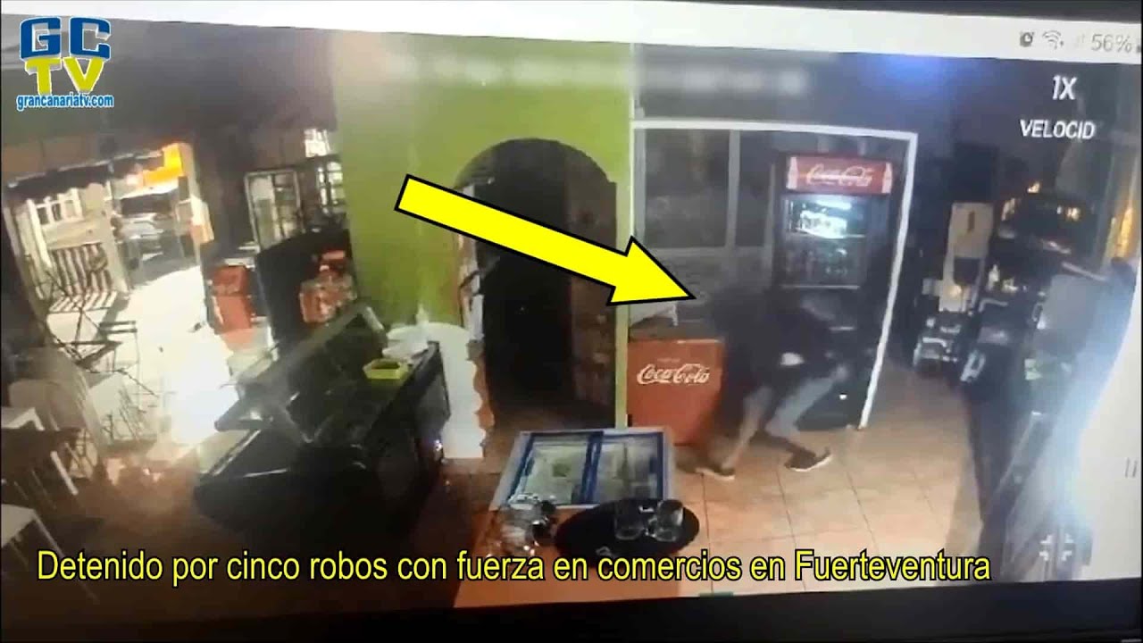 Detenido por cinco robos con fuerza en comercios en Fuerteventura - YouTube