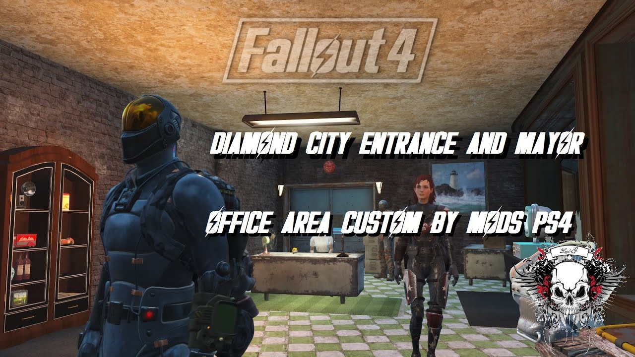 Fallout 4 Diamond city entrance and mayor office area custom by mods