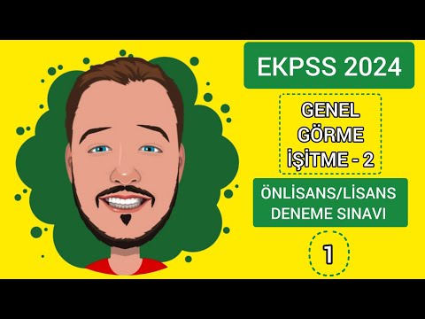EKPSS 2024 | GENEL GÖRME İŞİTME -2 | ÖNLİSANS/LİSANS DENEME SINAVI (1) #ekpss