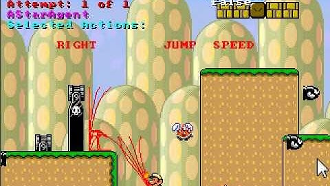 Infinite Mario AI - Slowmotion Example