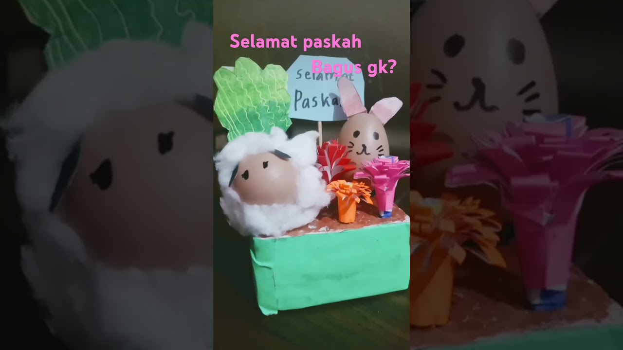 Selamat paskah, menghias telur paskah 