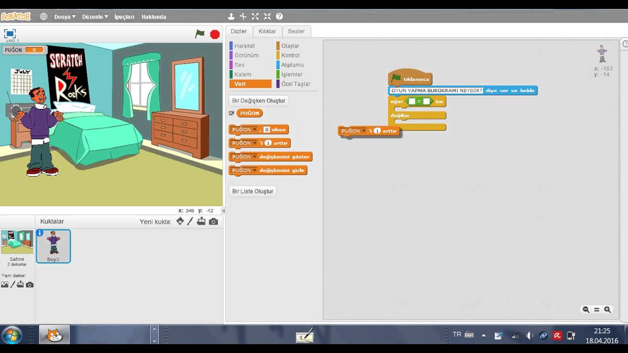 scratch 2 de ilk kez soru cevap oyunu yapma YouTube