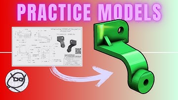2D Drawing to 3D CAD - PRACTICE MODEL- Exercises for Onshape, SolidWorks - BASE EXTENDER
