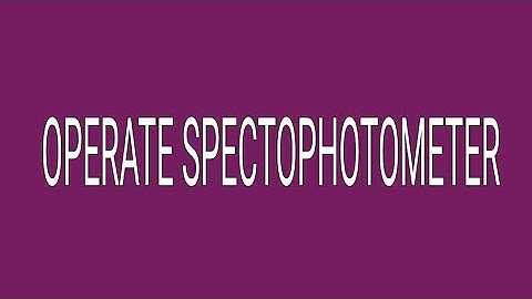HOW TO OPERATE SPECTROPHOTOMETER IN PC