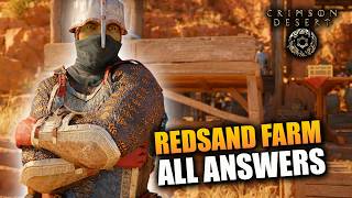 Redsand Farm Clues All Correct Answers Crimson Desert