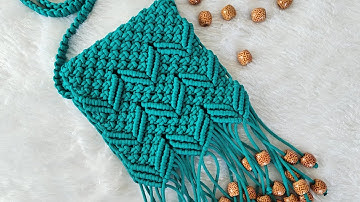 How to make macrame bag step by step | easy macrame bag tutorial for beginners 🎀 #macrame