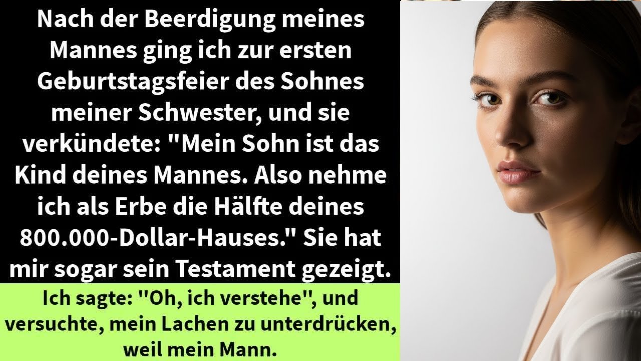 Nach der Beerdigung meines Mannes ging ich zur ersten Geburtstagsfeier des Sohnes meiner Schwest