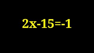 Solve 2x-15=-1