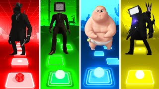 Large Cameraman Vs Large TV Man Vs Boss Baby Vs Titan TV Man - Tiles Hop EDM Rush!