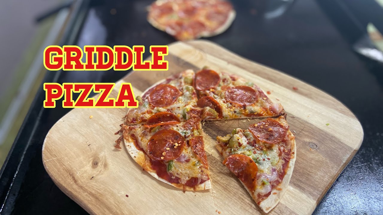 THIN AND CRISPY GRIDDLE PIZZA RECIPE BLACKSTONE GRIDDLE RECIPES YouTube