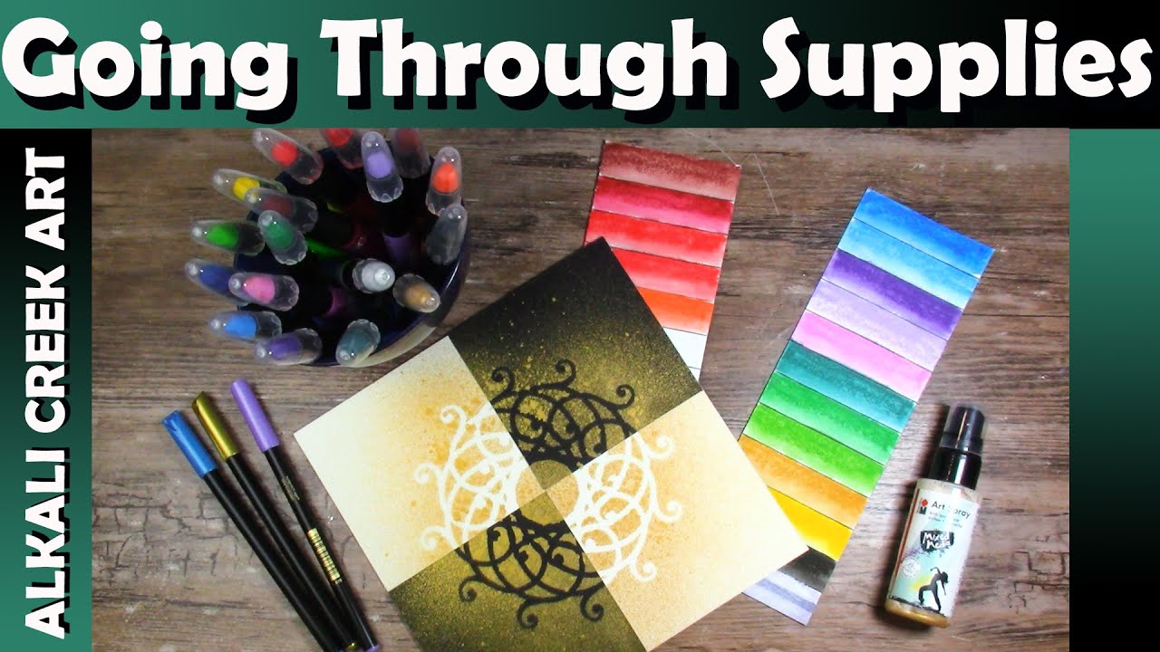 Going Through Some Old Art Supplies and Using Them! Making Some