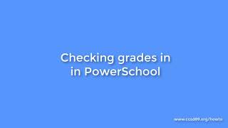 Checking your student's grades in PowerSchool
