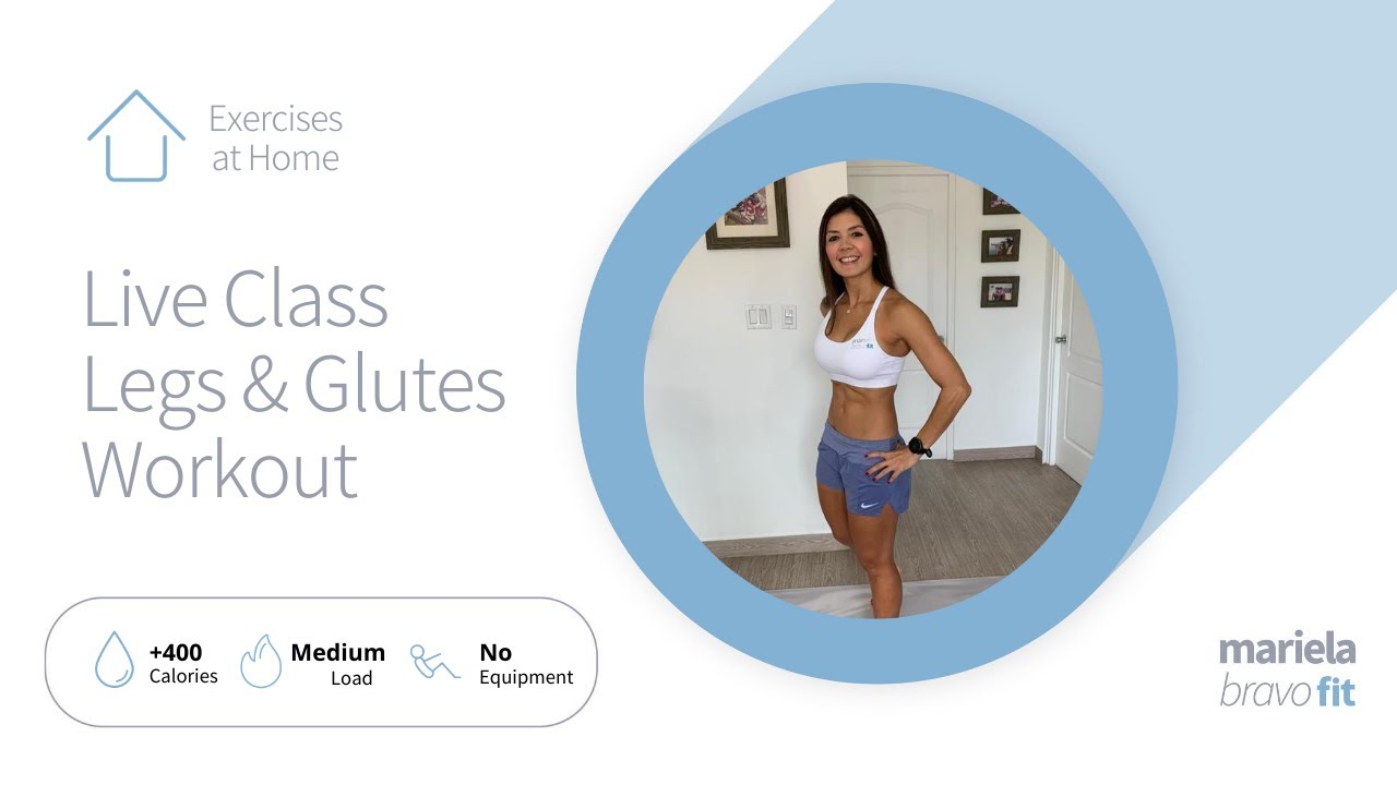 BEST LEGS & GLUTES WORKOUT at HOME - NO EQUIPMENT - LIVE CLASS - YouTube