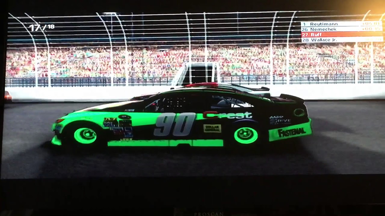 Part 2 Let's Play NASCAR 14 RACE 18/36 Daytona - YouTube