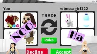 One colour trading challenge with my friend -Roblox adoptme