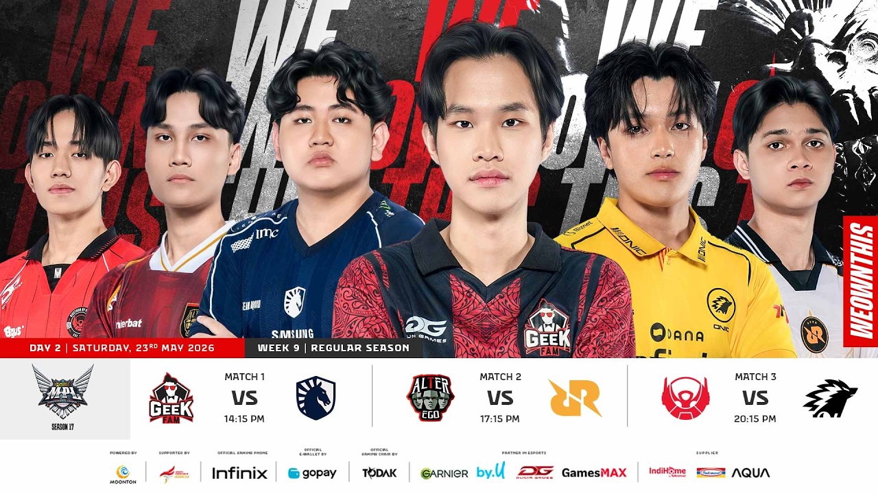 🔴 LIVE | MPL ID S17 | Regular Season Day 2 Week 9 | English