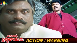 Balakrishna Action and Warning Scene | Palanati Brahmanaidu | Telugu Action Scenes @SriBalajiAction