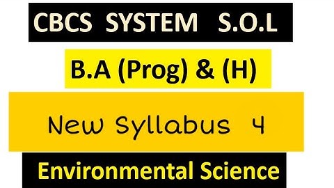 Environmental Science Full Syllabus New Syllabus cbcs system  semester 1 by Satender Pratap