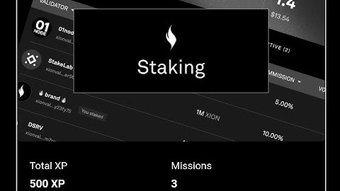 Xion staking procedure complete step by step