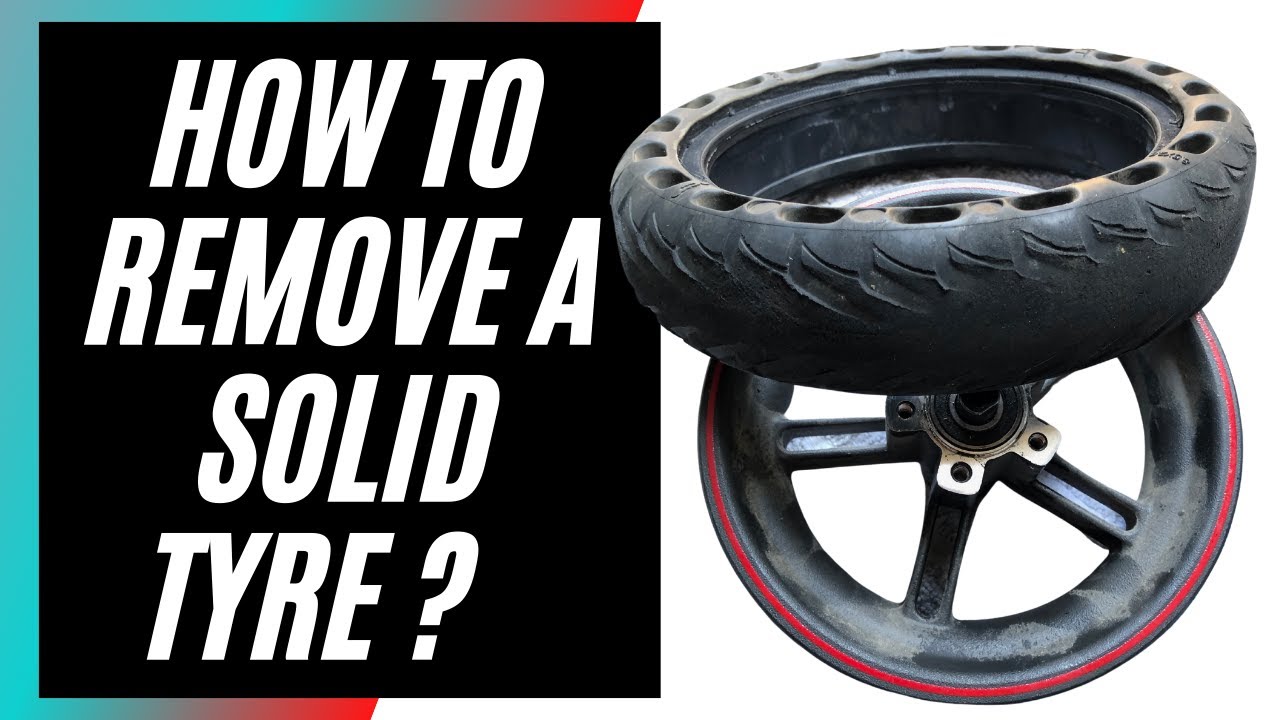 How to remove a solid puncture proof tyre from e scooter wheel 🛴 YouTube