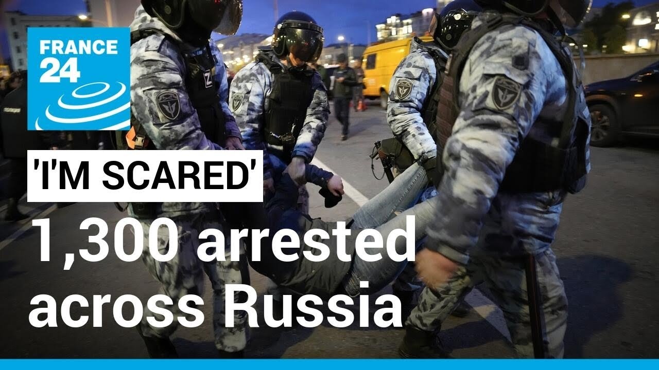 I'm Scared': More Than 1,300 Arrested At Anti-Mobilisation Protests Across  Russia