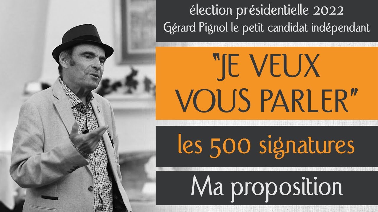 #01 jeVeuxVousParler - les 500 signatures : ma proposition - YouTube