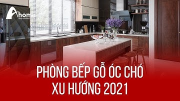 10+ Mẫu thiết kế phòng bếp gỗ óc chó đẹp nhất 2021