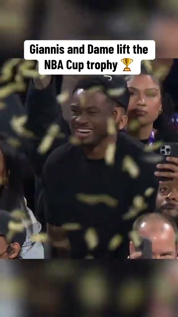 Giannis and Dame lift the #NBACup trophy ?