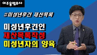 미성년후견심판문 중요내용 3가지 및 재산목록작성