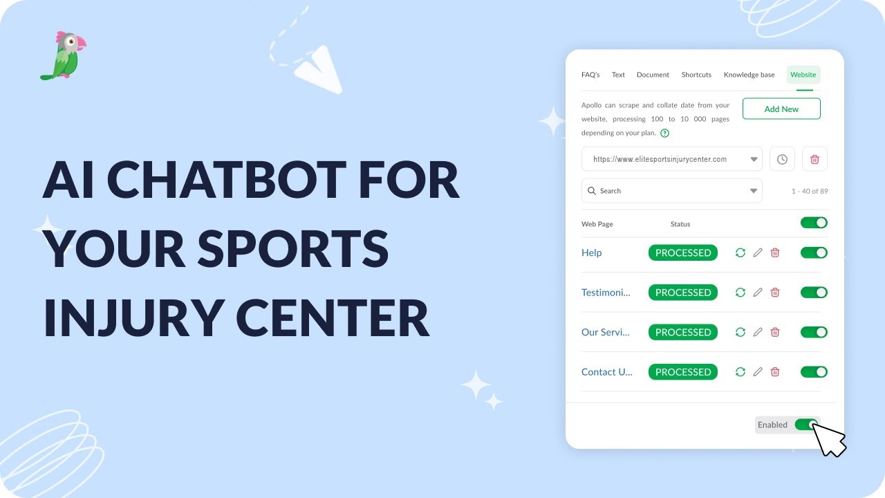 AI Chatbot for your sports injury center - YouTube
