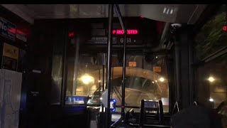 NYC MTA M79 Bus Night Time Central Park Transverse Drive-Through (2022)