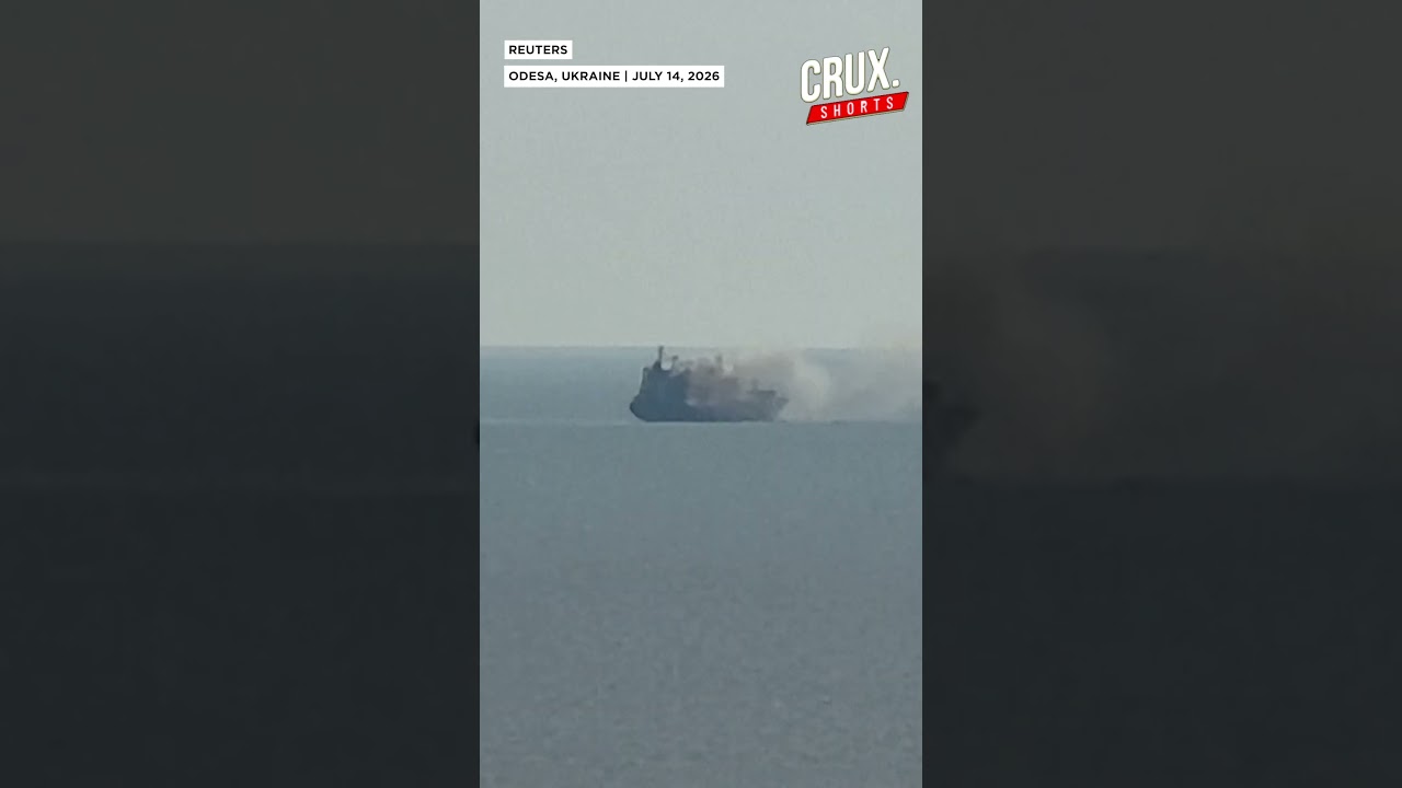 Russian Strike Sets Civilian Vessel Ablaze Near Ukraine's Odesa Port