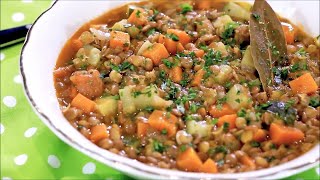 العدس بالخضر بطريقة صحية لذيذة الشيف نادية  | Lentilles aux légumes