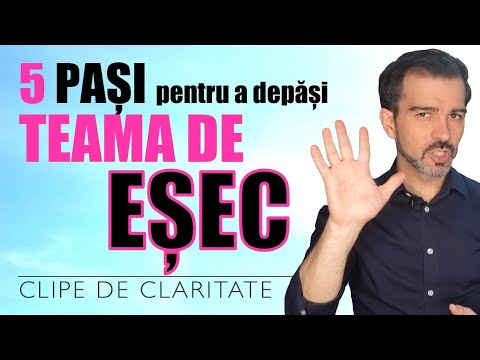 TEAMA DE EȘEC: 5 pași s-o depășești - Daniel Cirț