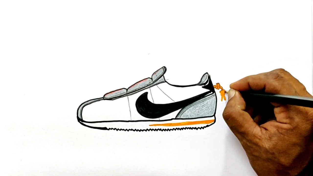 How to Draw Nike Air Max Cortez - YouTube