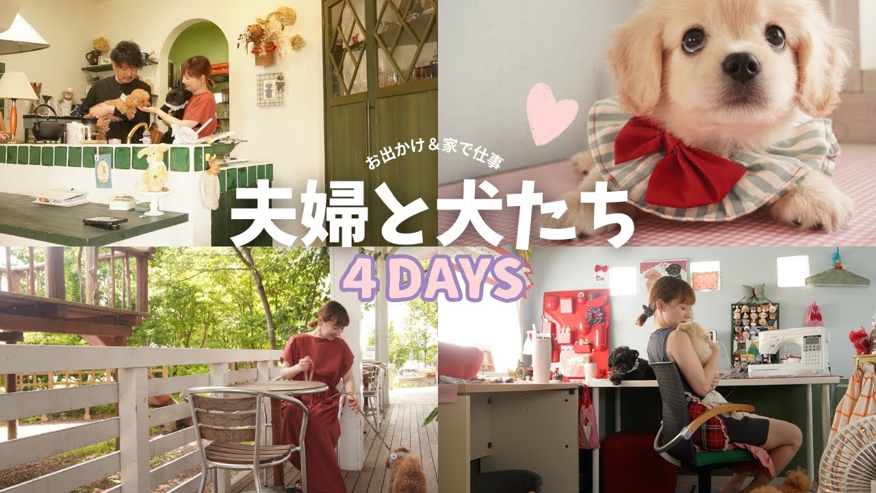 【30代主婦の日常】のんびり軽井沢、アトリエ作業、子犬のお世話、夫婦と犬のクセ強生活