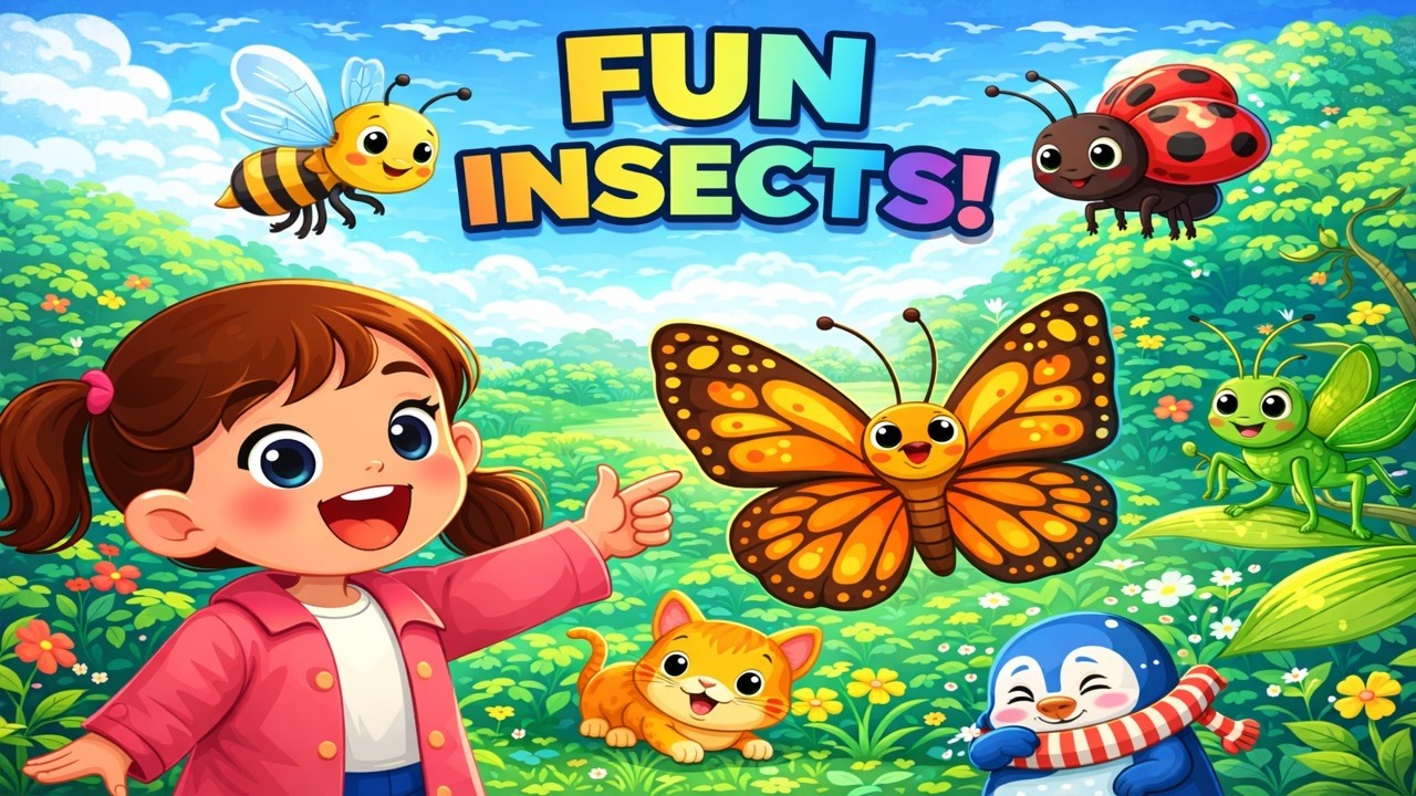 🧠Learn About Insects And Their Names🎈🌈 Early Learning Made Fun & Easy!