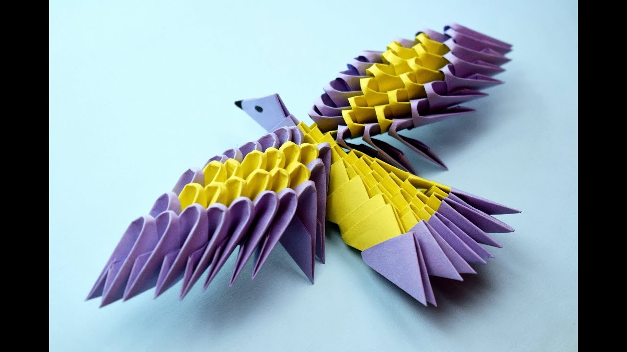 How To Make A PAPER 3D BIRD Easy Origami YouTube