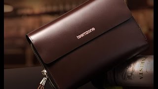 Мужской Кожаный Клатч Teemzone S3348 Коричневый