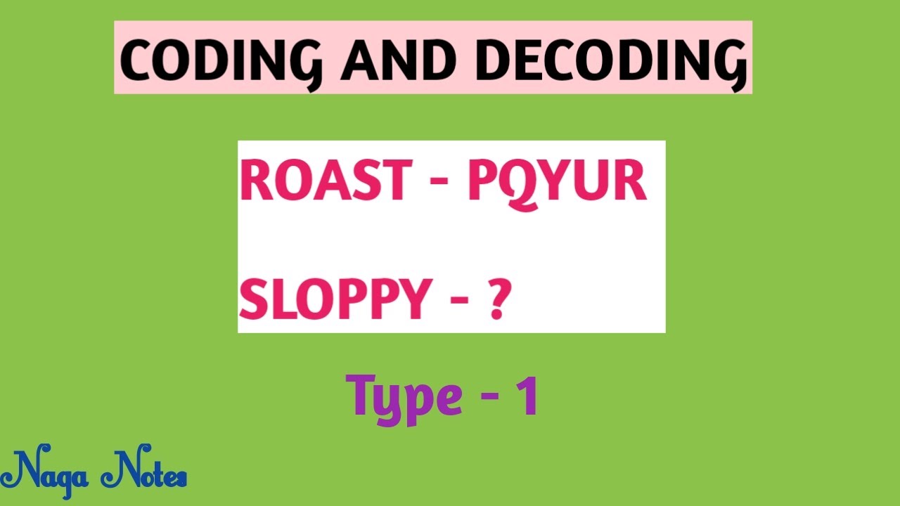 CODING AND DECODING |TYPE 1|TAMIL|APTITUTE AND REASONING|POLICE(SI ...
