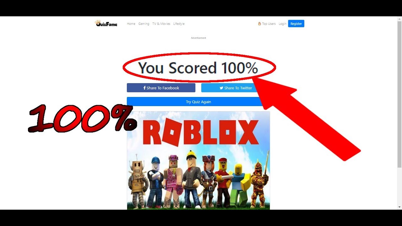 Roblox Quiz Answer