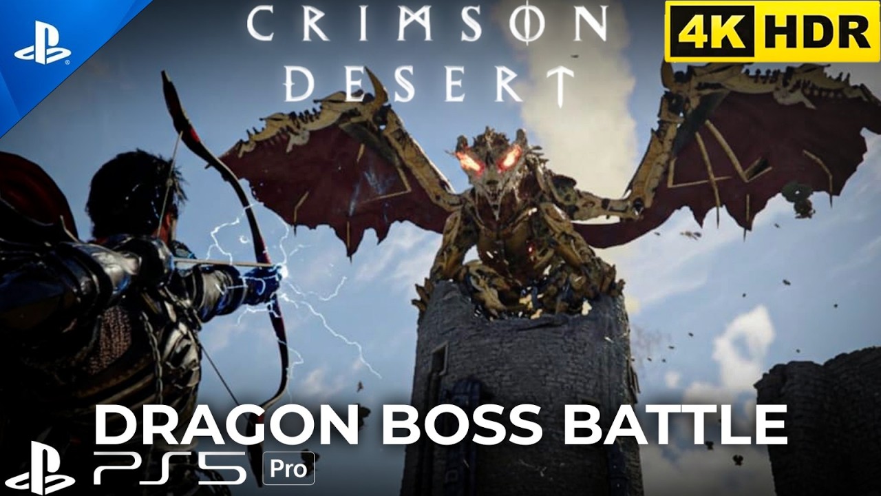 Crimson Desert — Golden Star Boss Fight (Mechanical Dragon Battle ...
